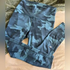 Fabletics Powerhold Leggings Blue Camo